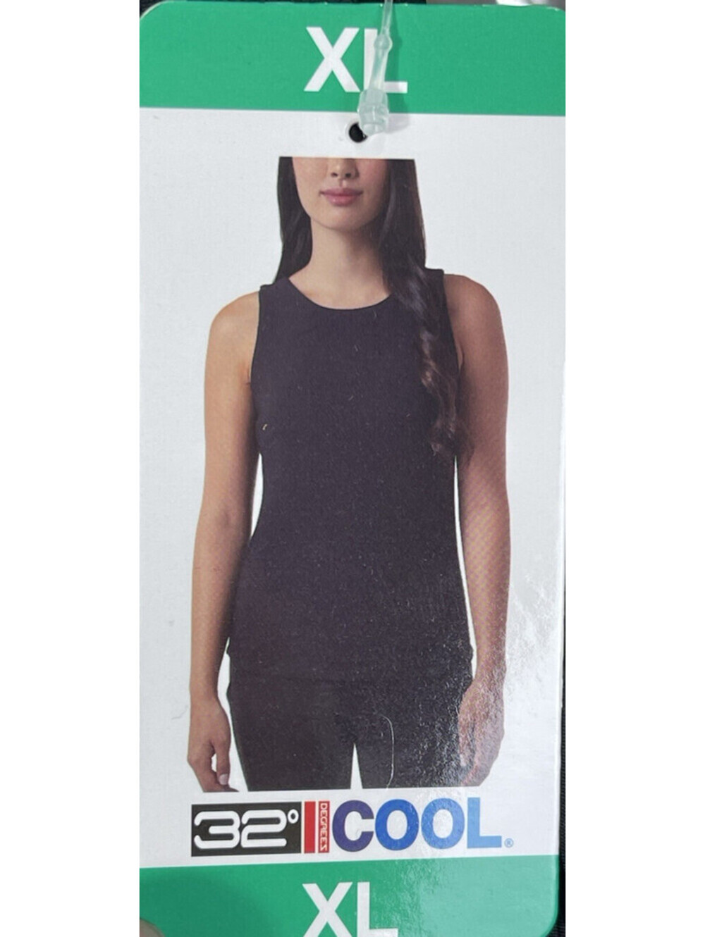 32 Degrees Cool Women's Tank Top Built-in Bra Sleeveless XL Black NWT Yoga Gym